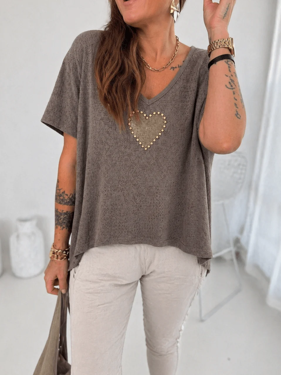 Feinstrick T-Shirt 2604043